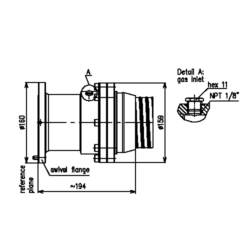 4 1/2" EIA CONECTOR HJ1150 CABLE DIEL&EACUTE;CTRICO DE AIRE 4"50
