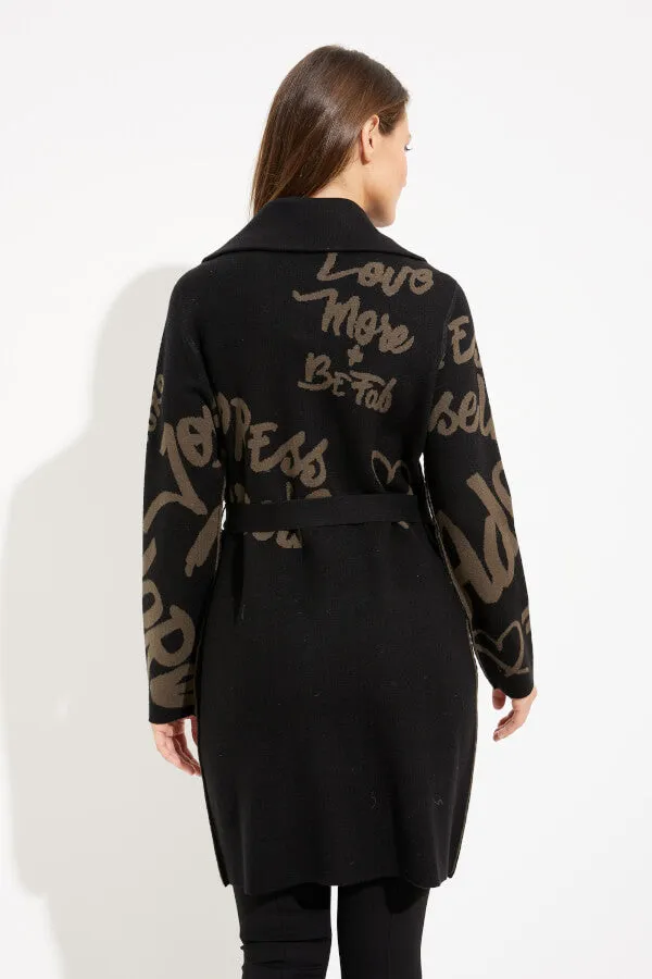 Abrigo Estampado de Letras Joseph Ribkoff 233960M