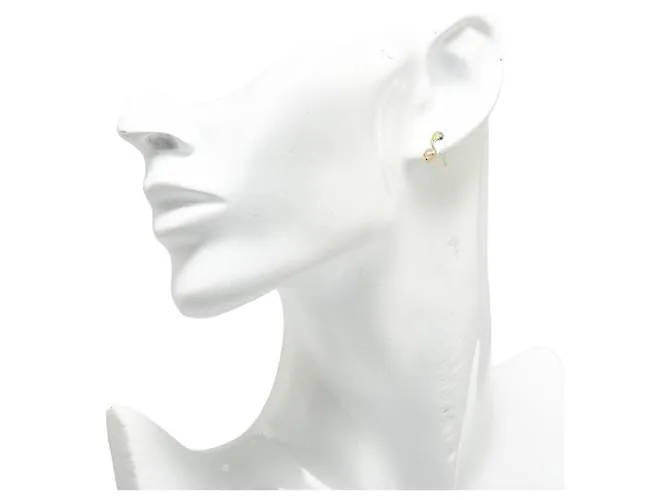& Other Stories Pendientes de oro amarillo K18YG con diamantes de 0.30 ct en excelente estado Dorado 