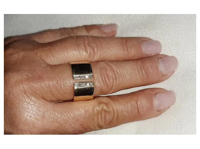 Autre Marque Anillo de banda Dorado 