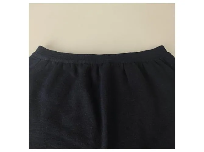 Autre Marque Falda midi de pura lana virgen Talla M Azul 