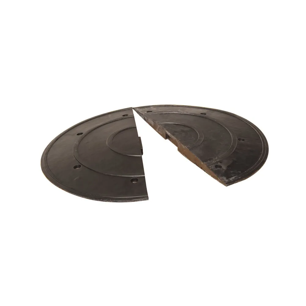 Badén reductor SafeRide®, < 30 km, elemento de cierre con ranuras, altura 50 mm, negro