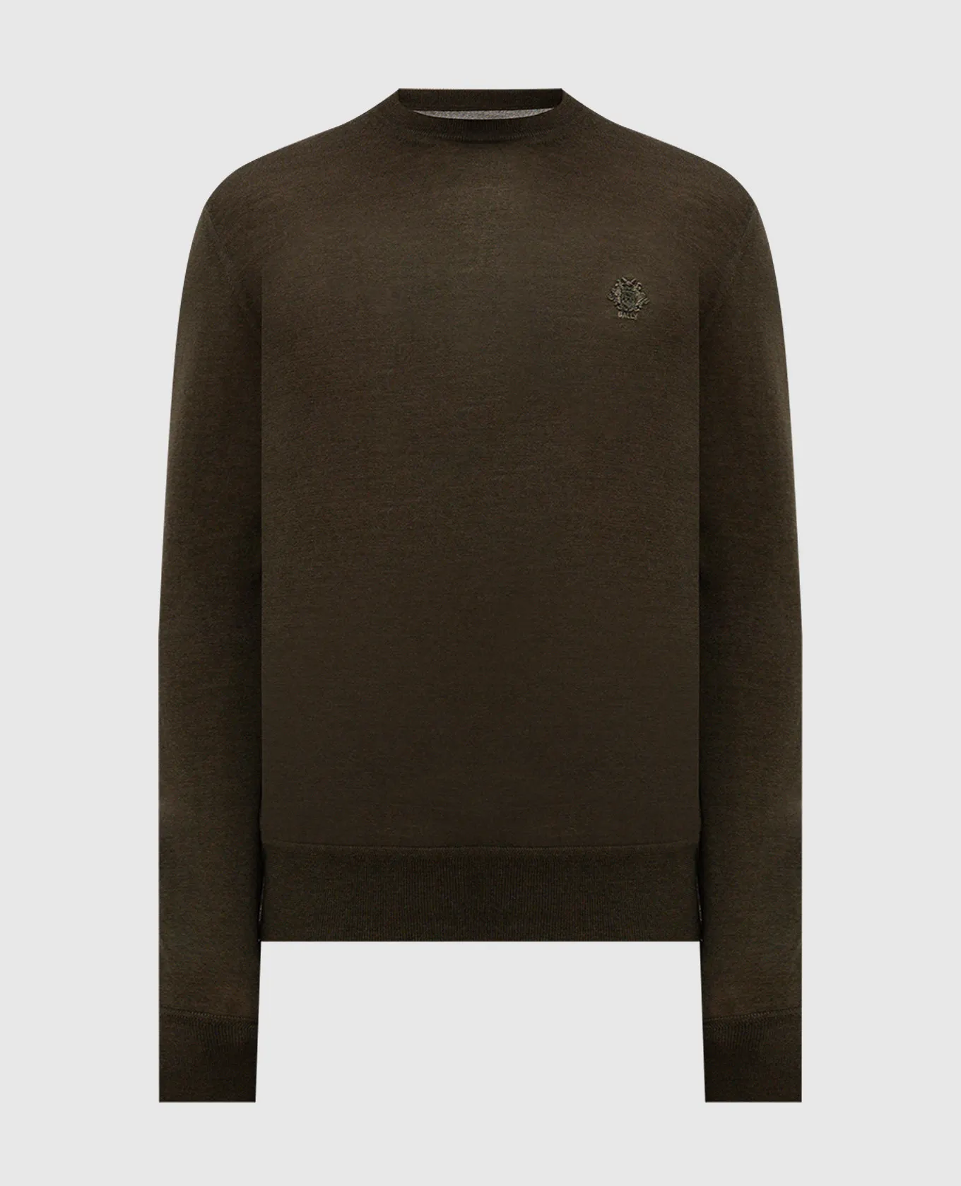 Bally Green cashmere and silk jumper with logo embroidery