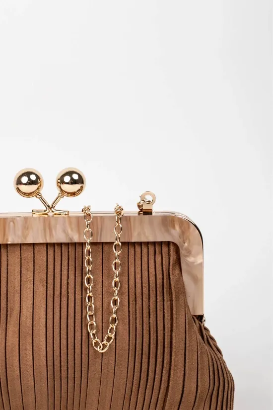 BOLSO DE MANO SORTES  MARRóN