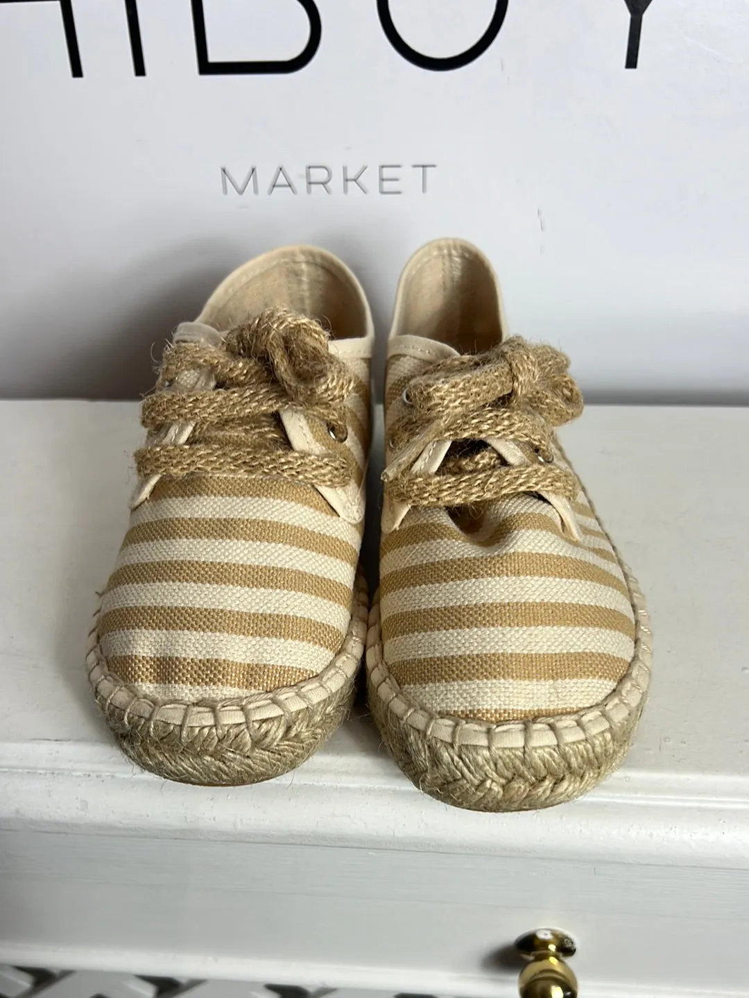 BONNET&POMPON. Zapatillas esparto rayas. T 29