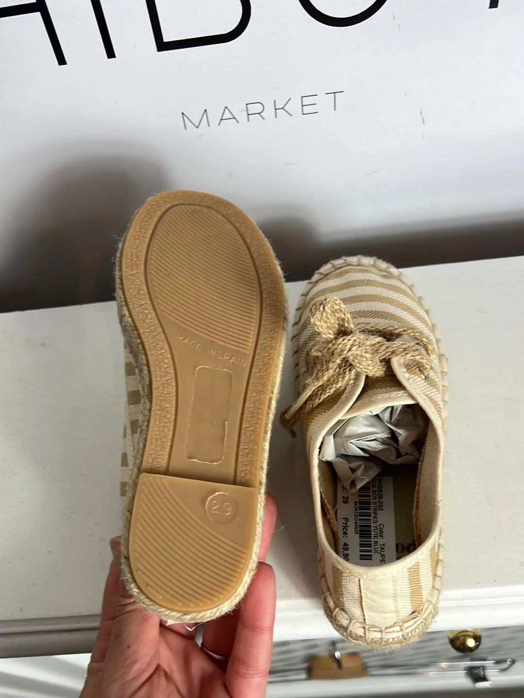 BONNET&POMPON. Zapatillas esparto rayas. T 29