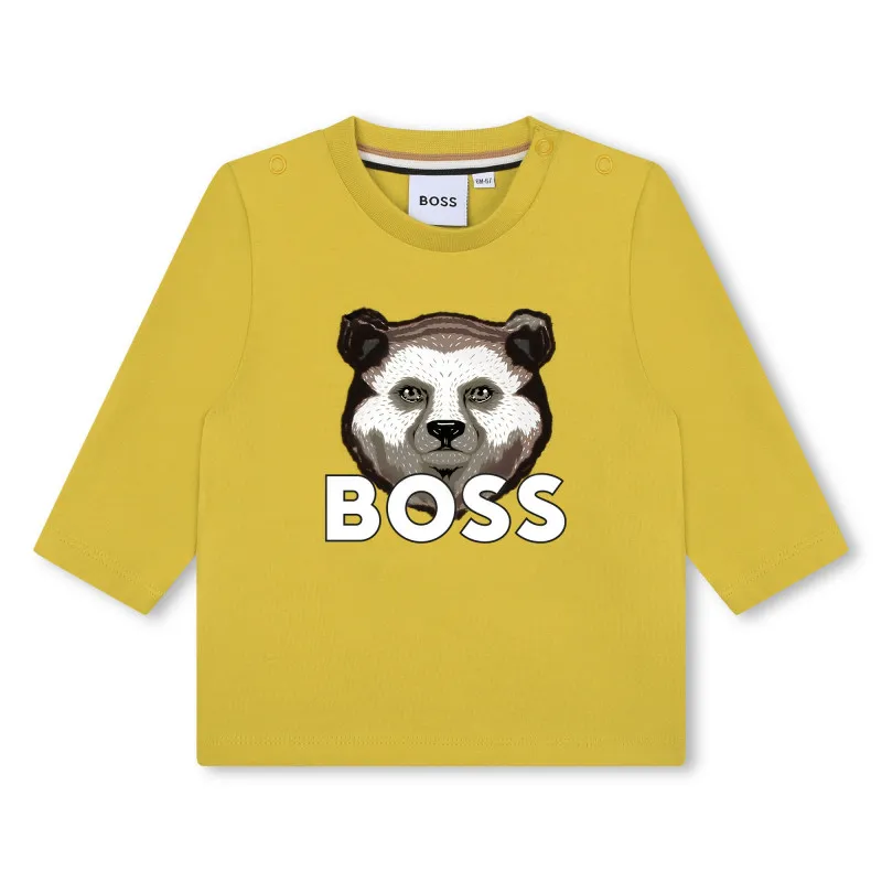 BOSS Camiseta de algodón estampada