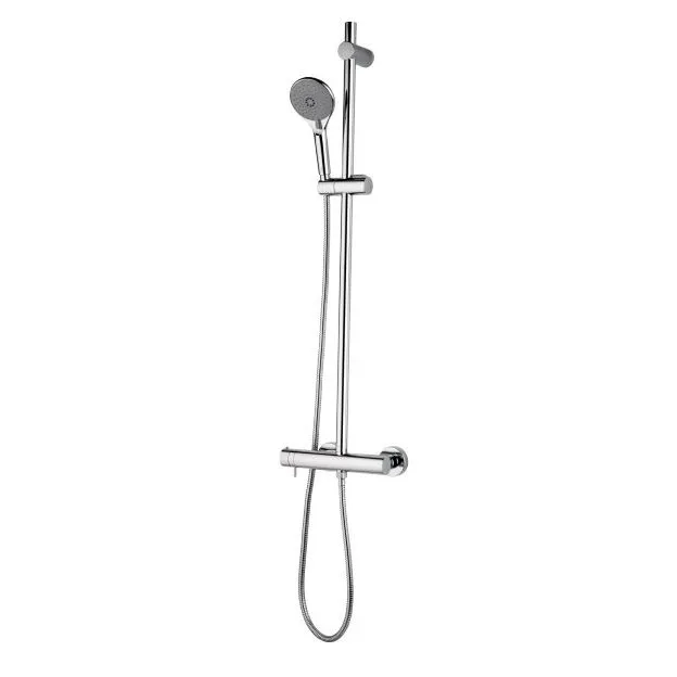 BOSSINI SYNCRONIA/2 BARRA DE PARED TERMOSTÁTICO CON DUCHA Y FLEXIBLE CROMADO