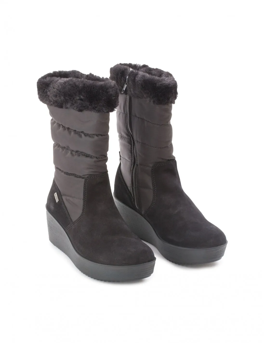 Botas Impermeables Cuña Negras