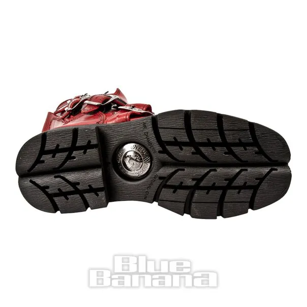 Botas tipo moteras de New Rock Style 1473 (Rojo)