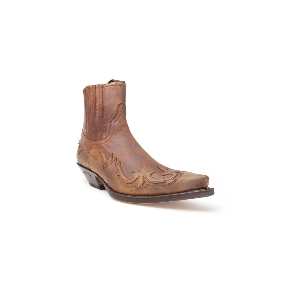 Botín Sendra 4660 Cuervo Western para hombre en cuero marrón