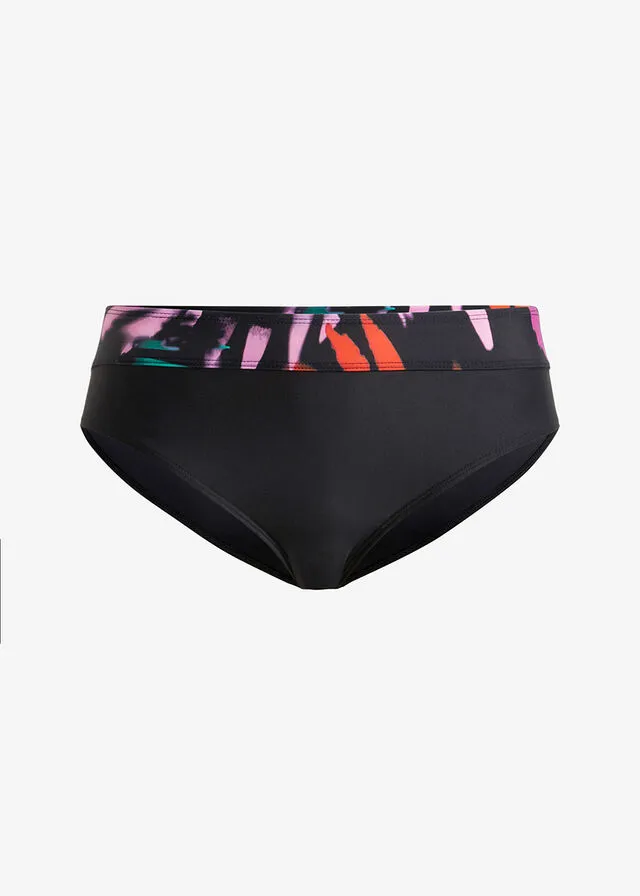 BRAGA DE BIKINI NEGROESTAMPADO DE COLORES