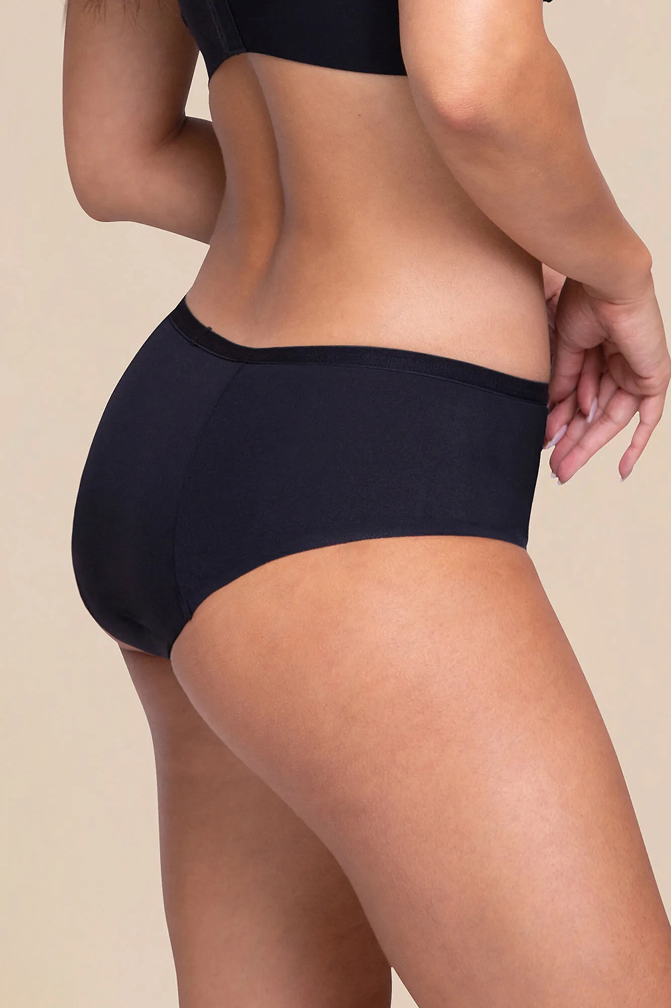 Braga menstrual hipster negra – Absorción súper fuerte