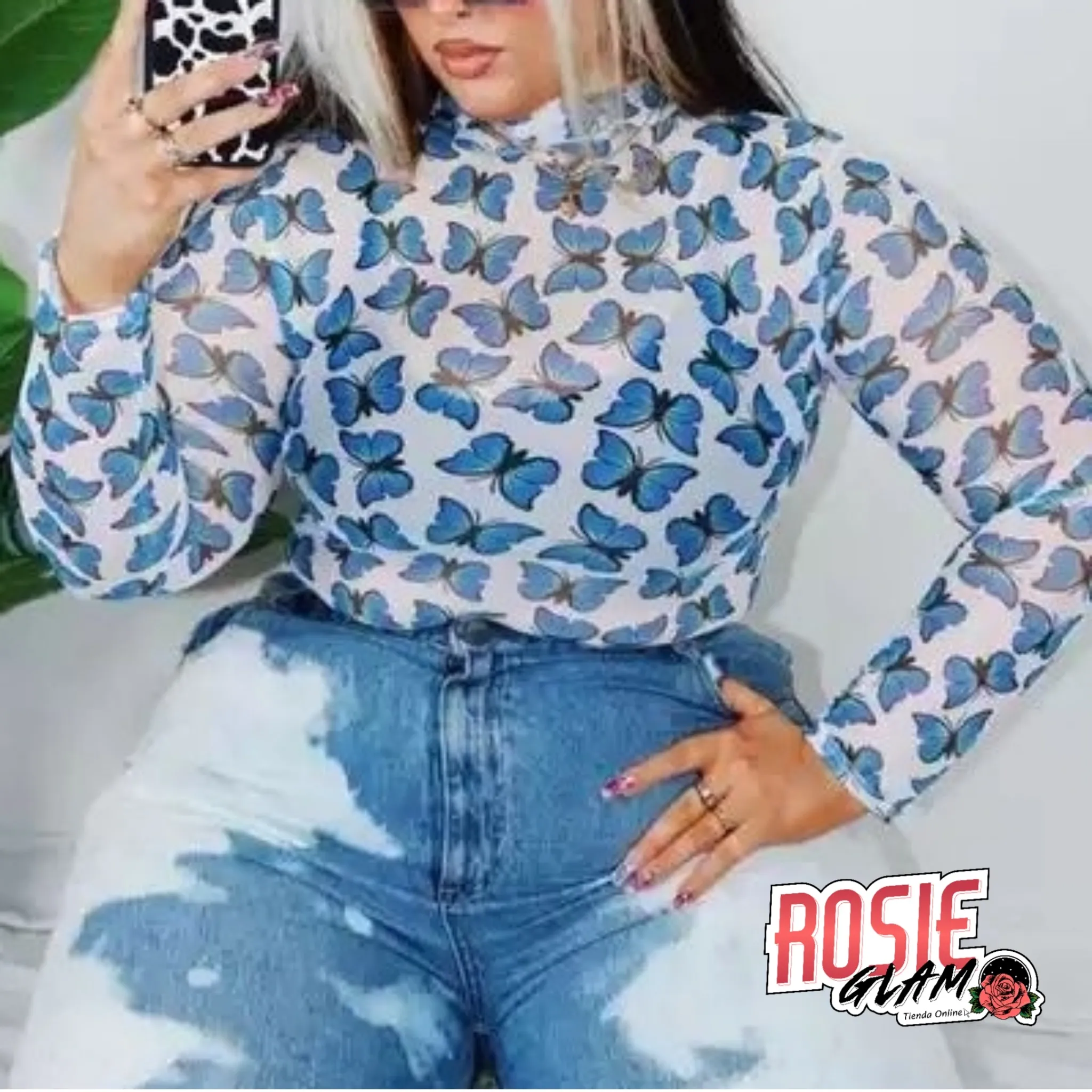 CAMIBUZO MALLA MARIPOSAS  ROSIEGLAM