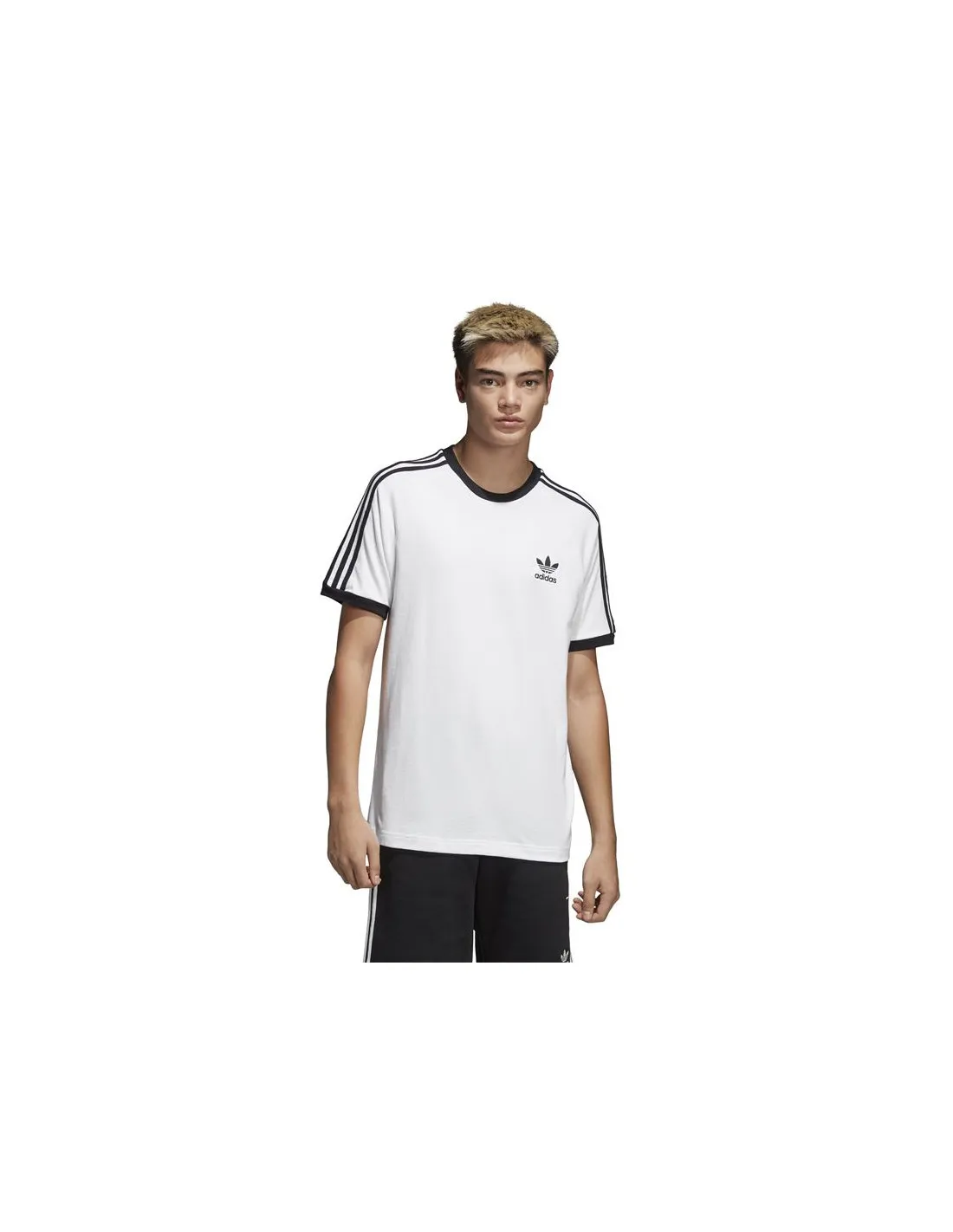 Camiseta adidas 3 Stripes blanco Hombre