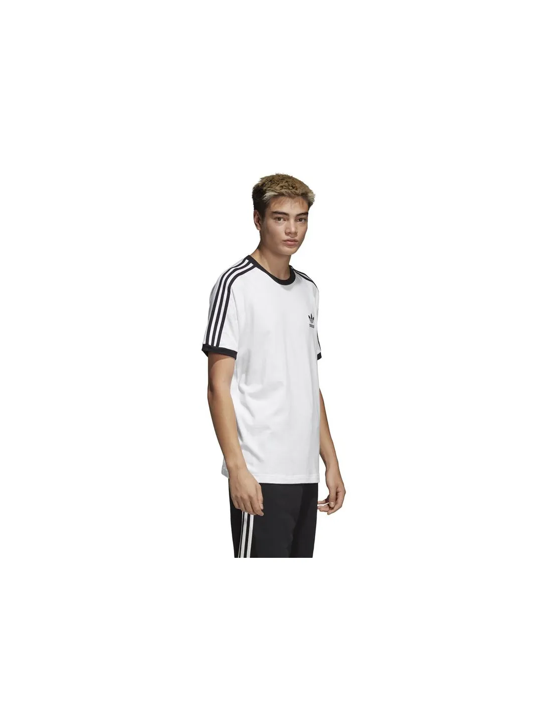 Camiseta adidas 3 Stripes blanco Hombre
