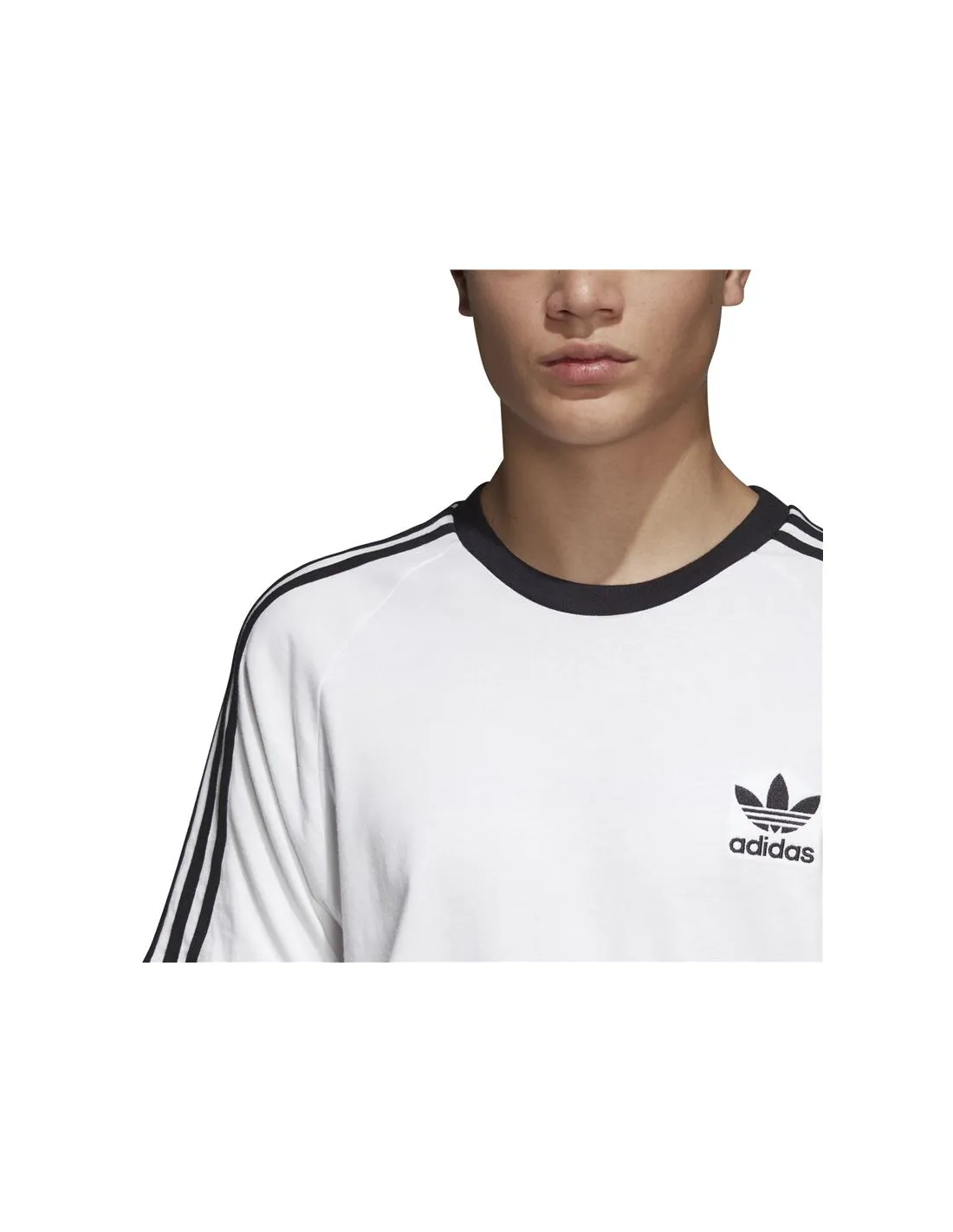 Camiseta adidas 3 Stripes blanco Hombre