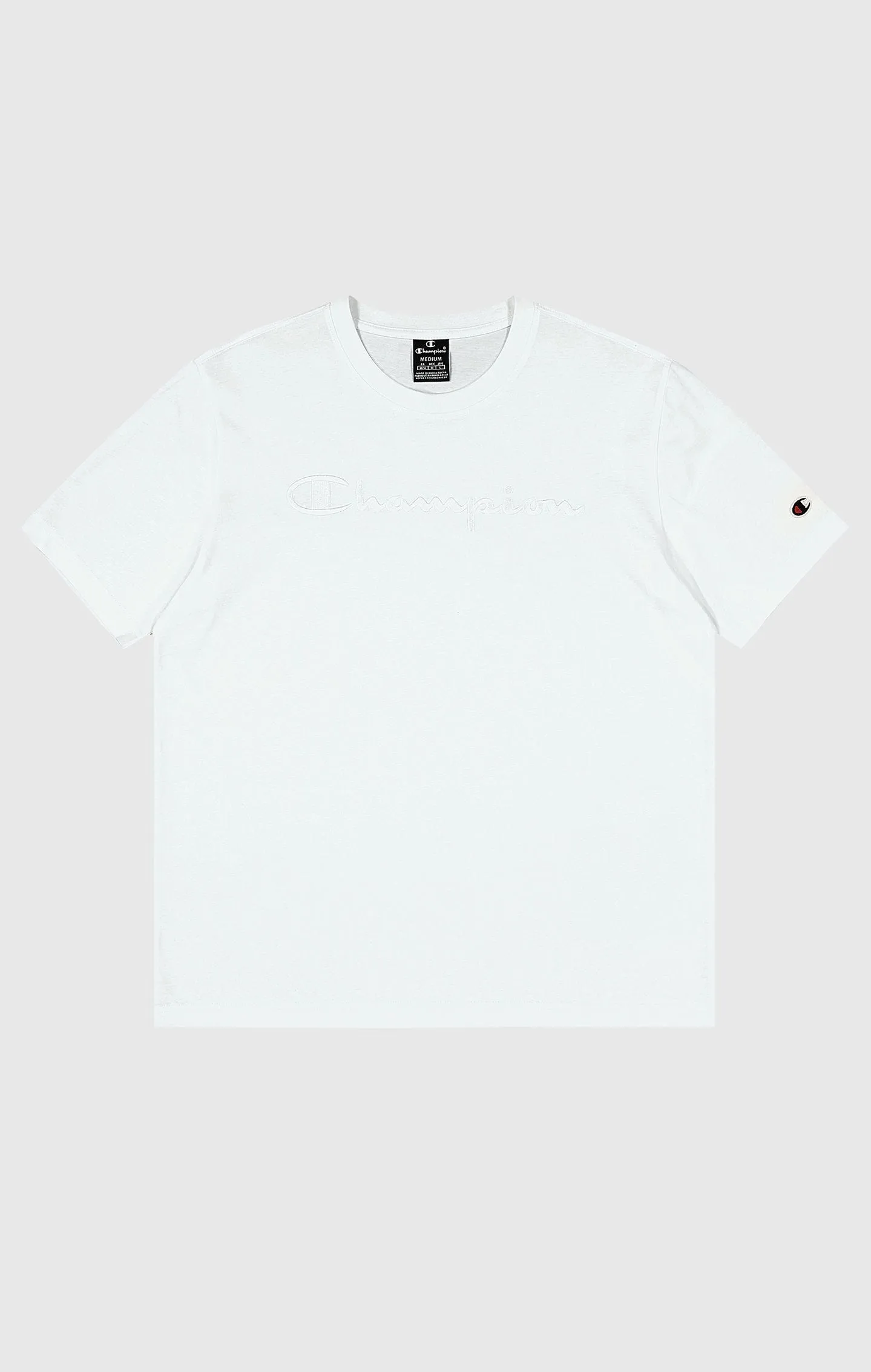 Camiseta de algodón con logotipo grande a tono