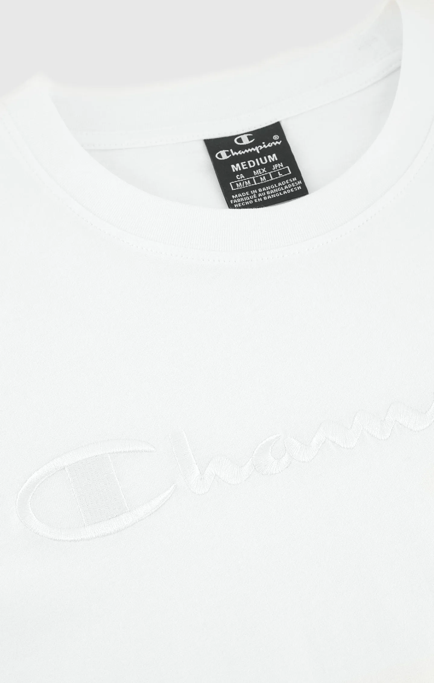 Camiseta de algodón con logotipo grande a tono
