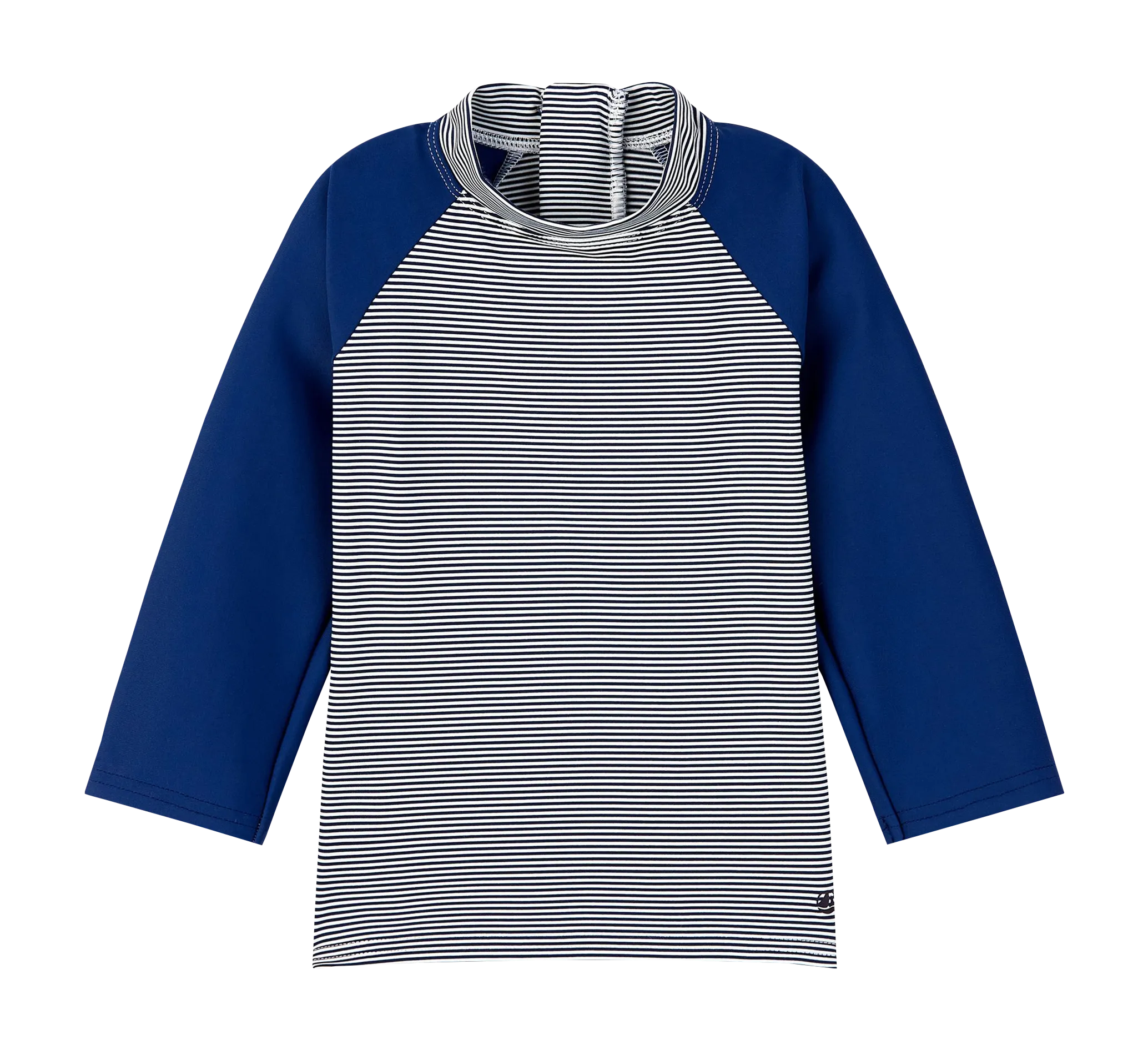 Camiseta de baño a rayas en azul
