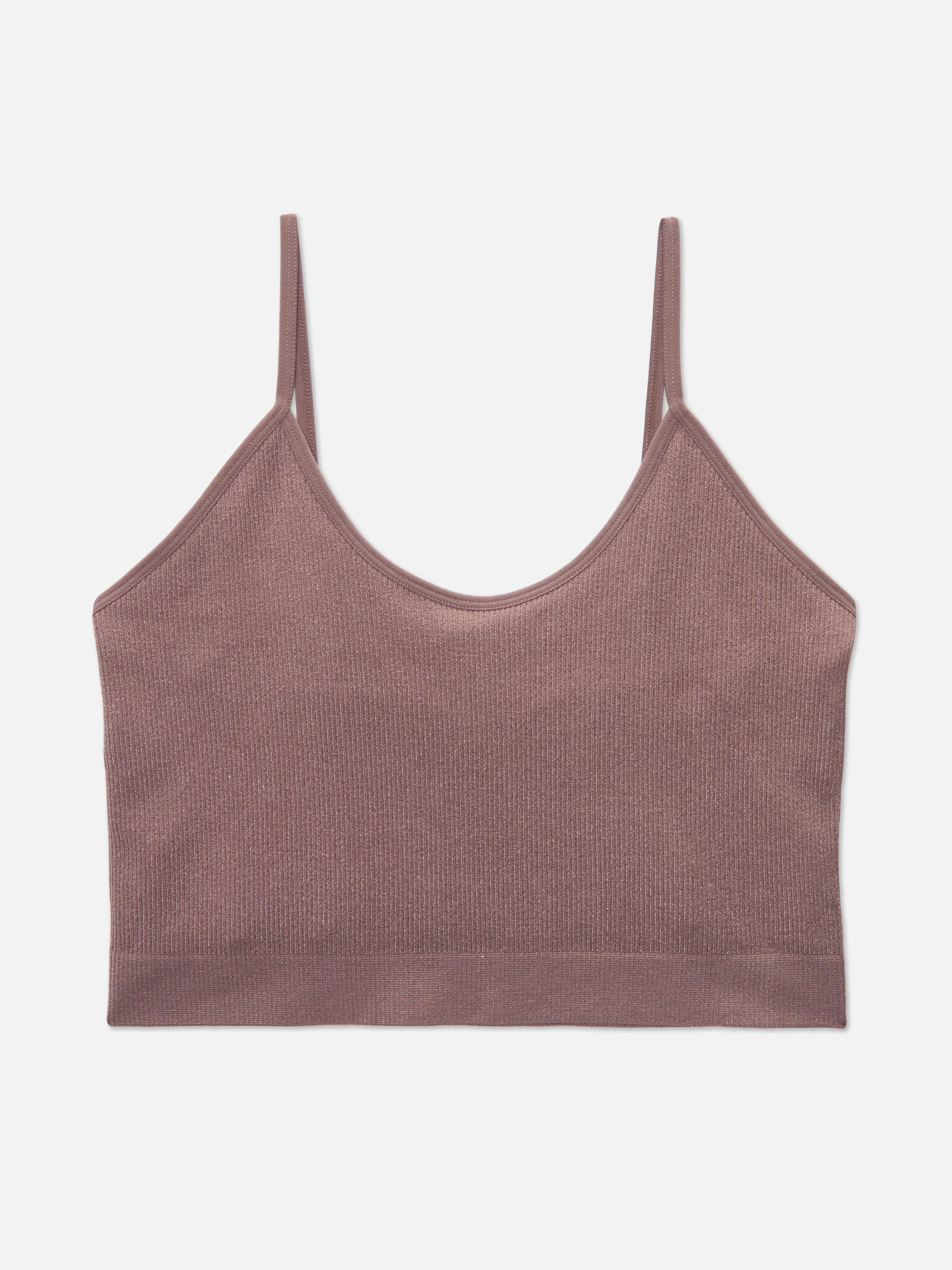 Camiseta de pijama de tirantes acanalada corta