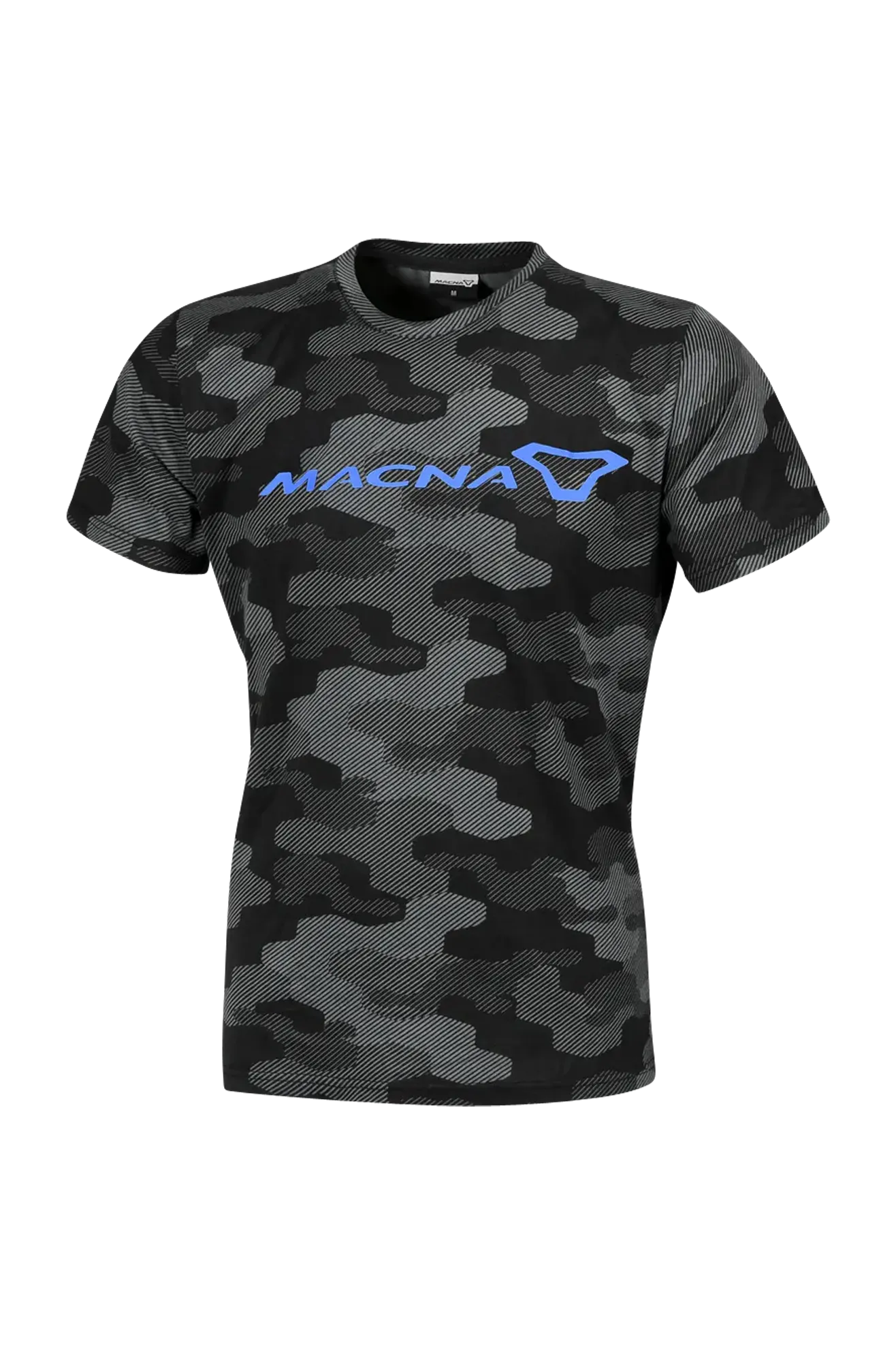 CAMISETA MACNA DAZZLE LOGO 2.0 NEGRO GRISAZUL