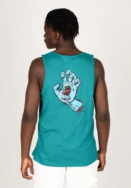 CAMISETA SANTA CRUZ SKATE HOMBRE DE TIRANTES SCREAMING HAND VEST REF SCA VST 0708 VERDIGRISVERDE