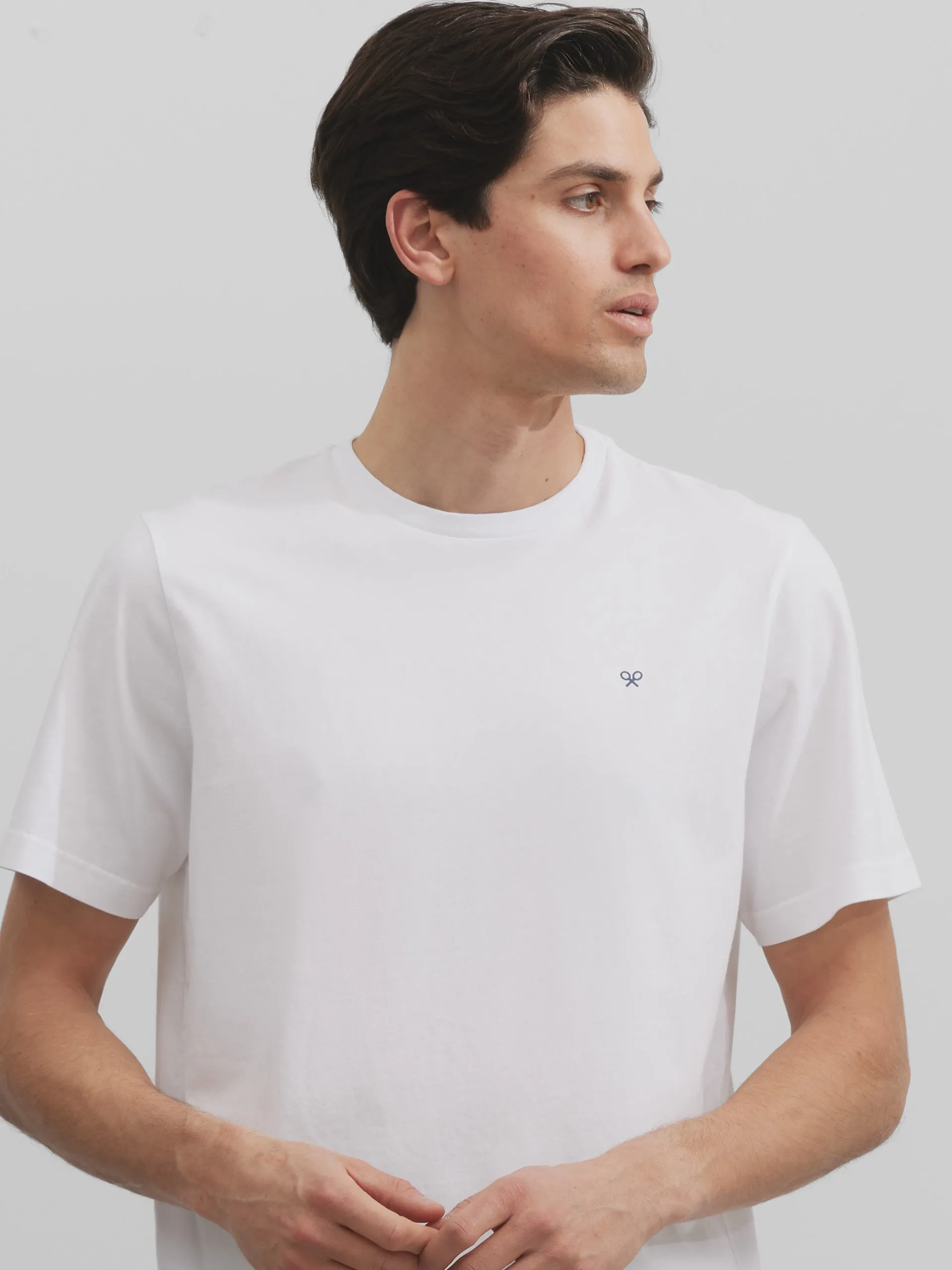 Camiseta silbon circulo etnico blanca