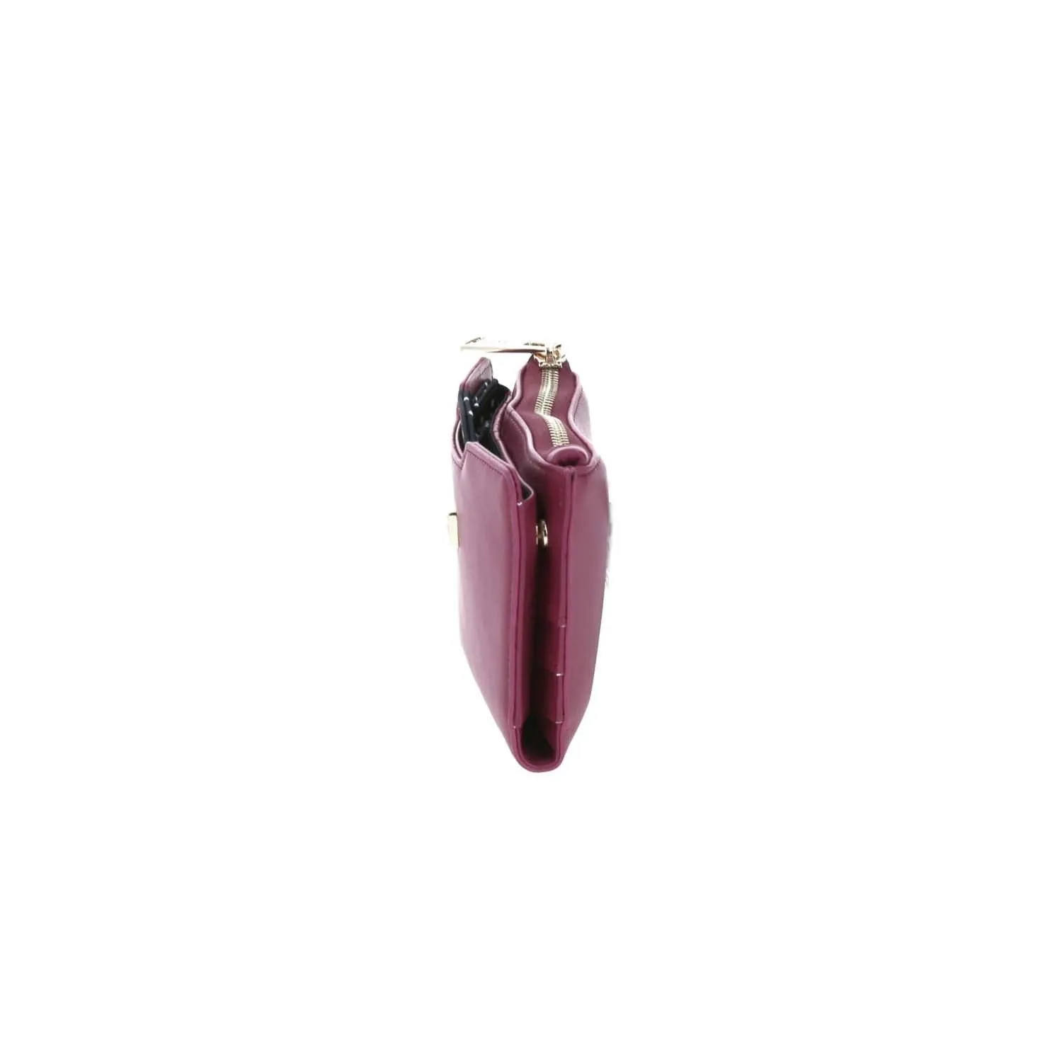 Cartera De Mujer Color Tinto Gorett Con Tarjetero Removible