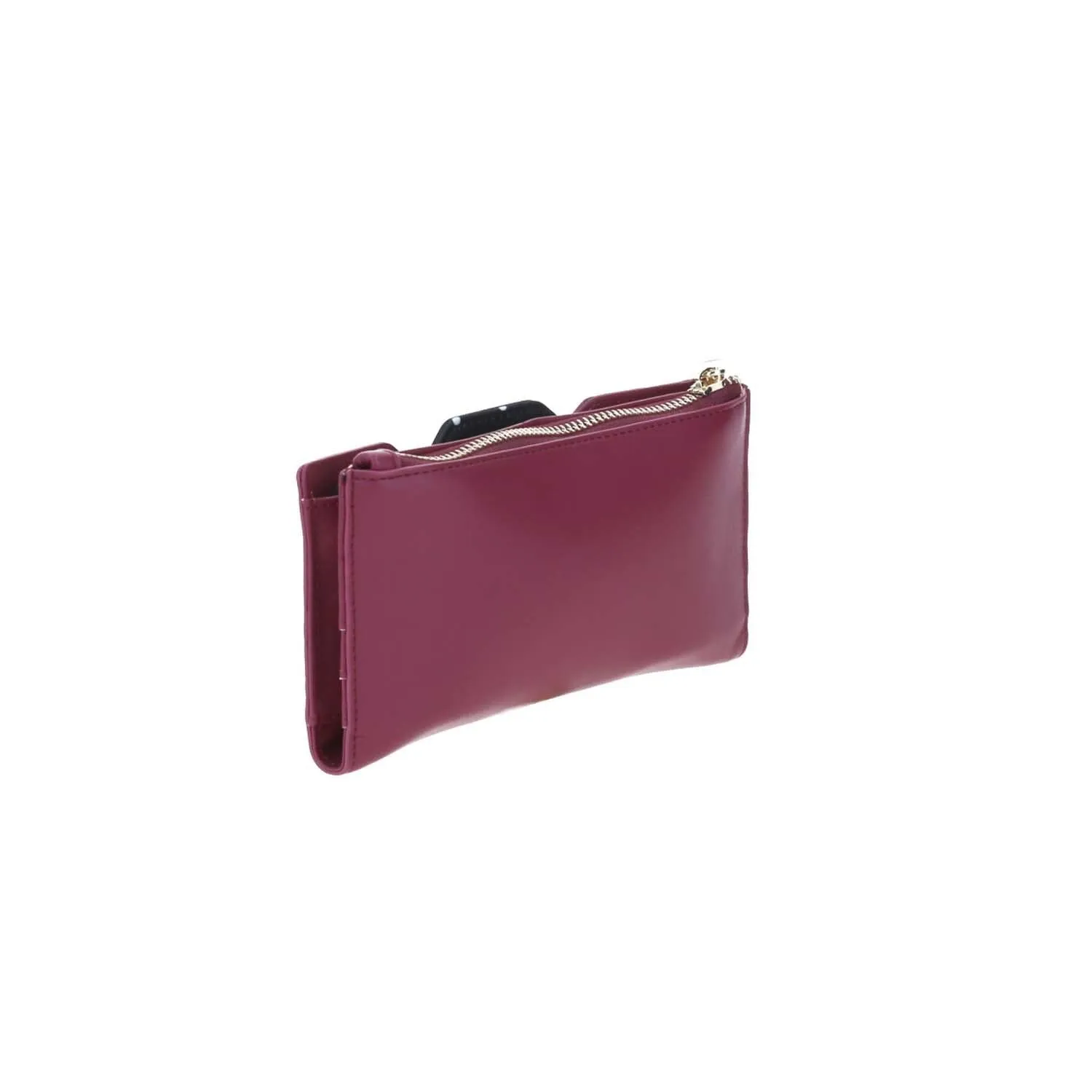 Cartera De Mujer Color Tinto Gorett Con Tarjetero Removible