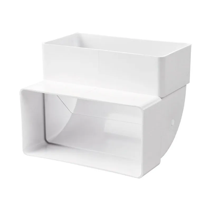 Codo Rectangular Vertical Pvc Blanco