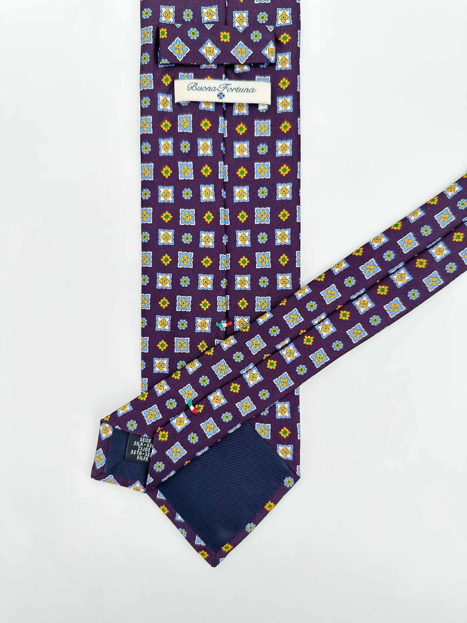 Corbata Estampada Twill Burgundy Dibujos