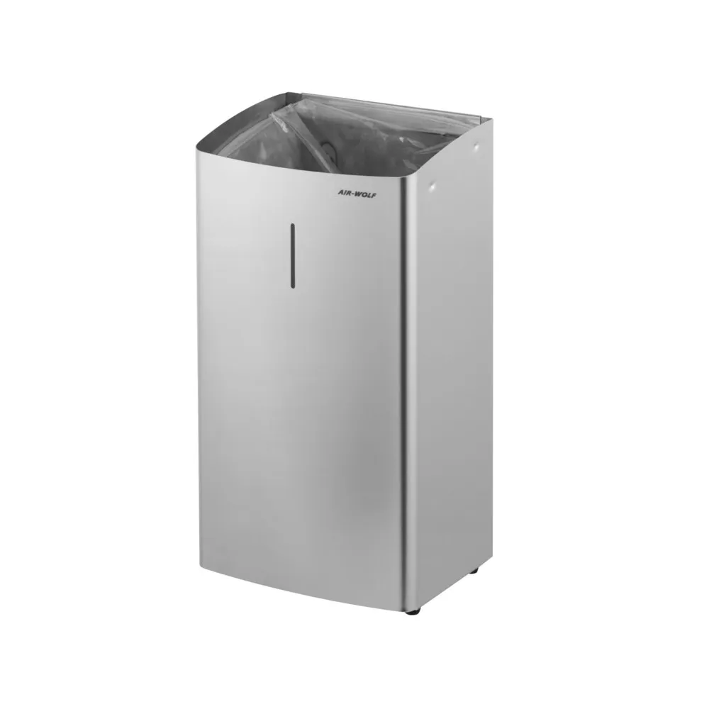 CUBO DE RESIDUOS AIRWOLF, 27 LITROS DE VOLUMEN, DE ACERO INOXIDABLE CEPILLADO