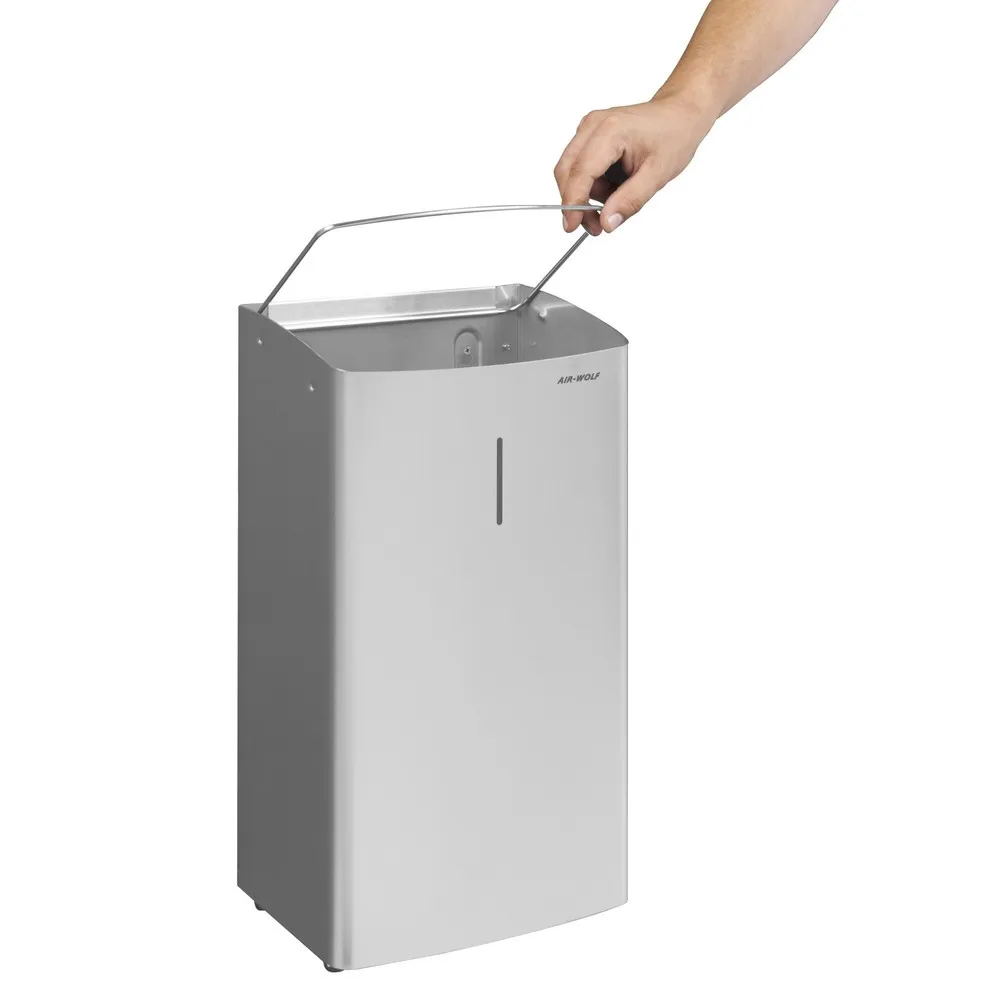 CUBO DE RESIDUOS AIRWOLF, 27 LITROS DE VOLUMEN, DE ACERO INOXIDABLE CEPILLADO
