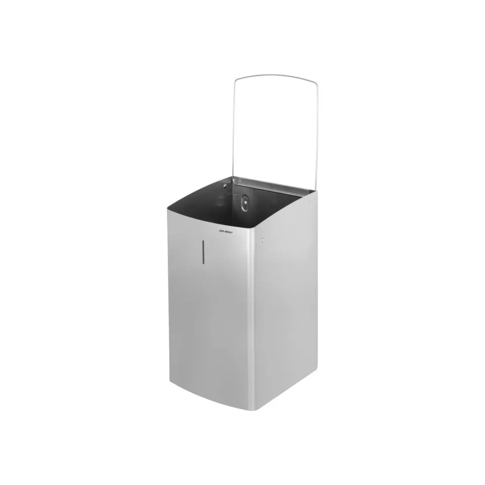 CUBO DE RESIDUOS AIRWOLF, 27 LITROS DE VOLUMEN, DE ACERO INOXIDABLE CEPILLADO