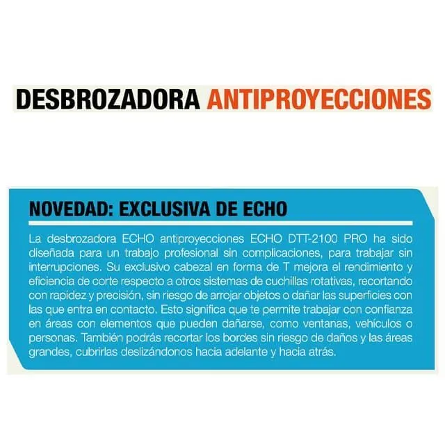 DESBROZADORA ANTIPROYECCIONES ECHO DTT2100 PRO