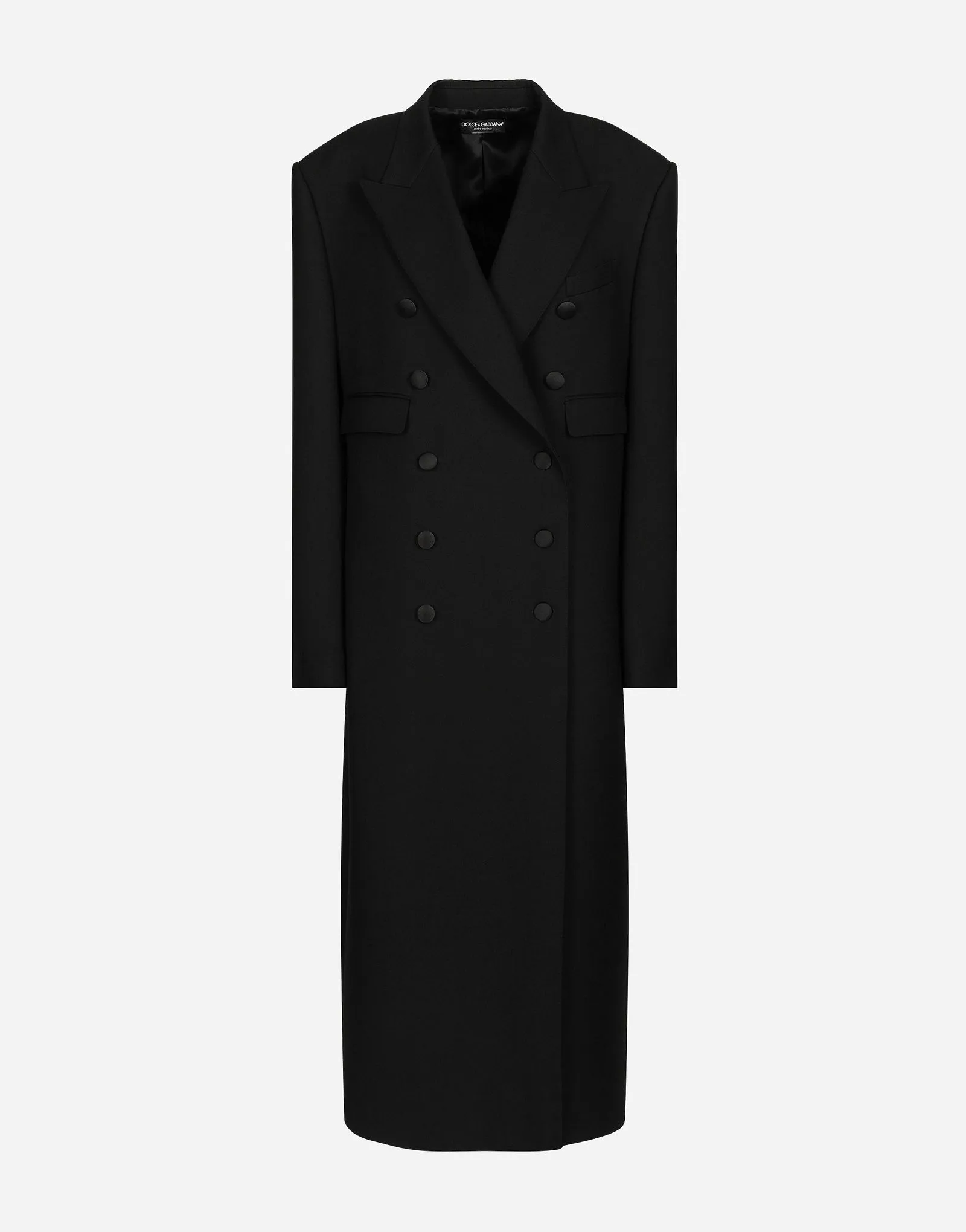 DOLCE & GABBANA LONG DOUBLEBREASTED TUXEDO COAT