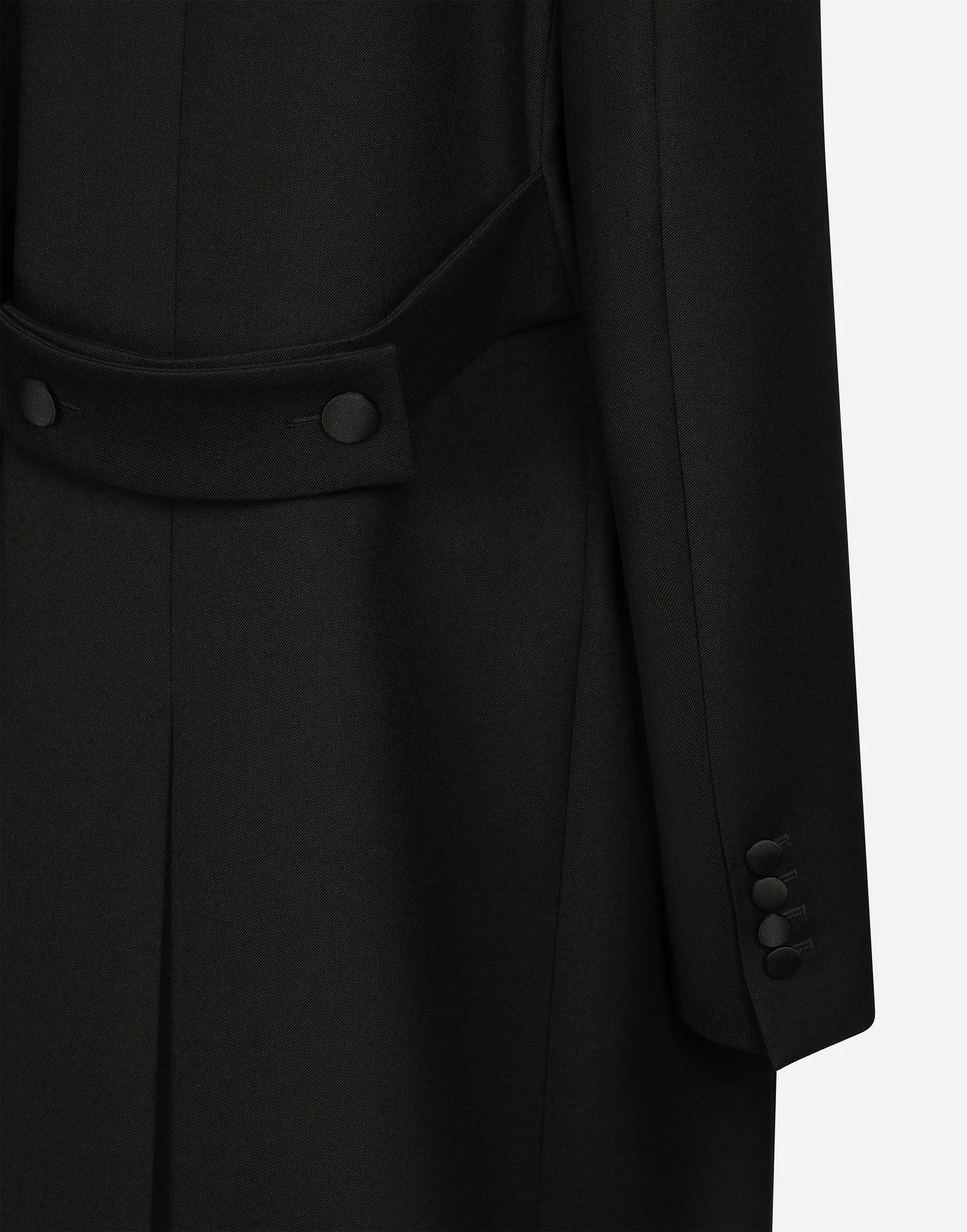 DOLCE & GABBANA LONG DOUBLEBREASTED TUXEDO COAT