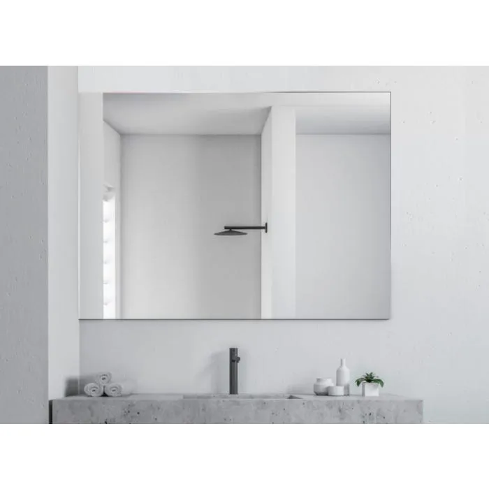Espejo de baño de canto pulido sin luz rectangular 100x70 Manillons Torrent