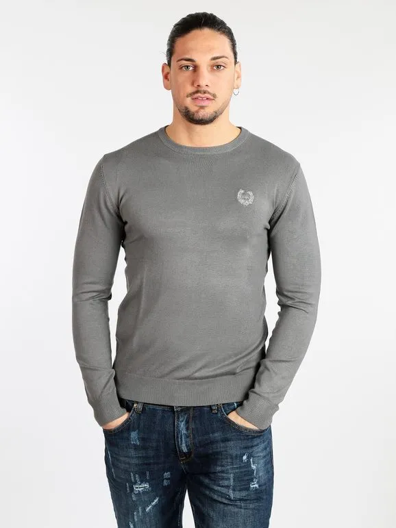 Gian Marco Venturi Jersey de punto con cuello redondo para hombre