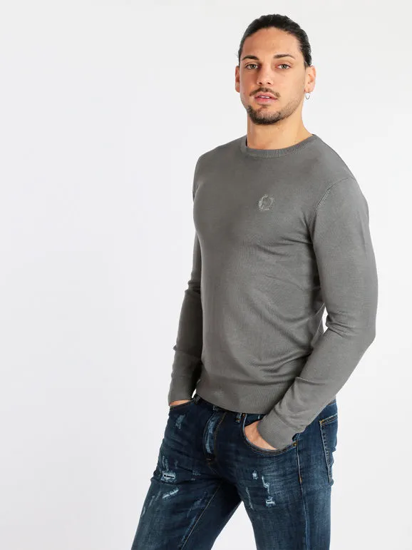 Gian Marco Venturi Jersey de punto con cuello redondo para hombre