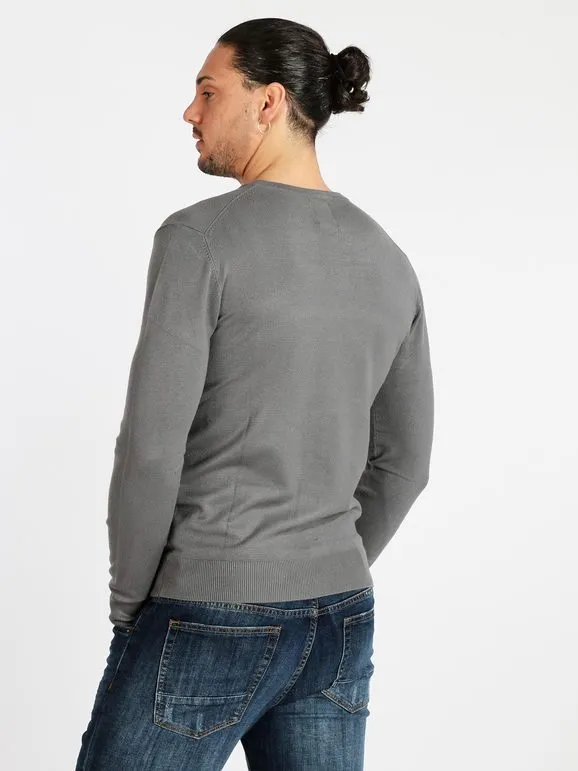 Gian Marco Venturi Jersey de punto con cuello redondo para hombre