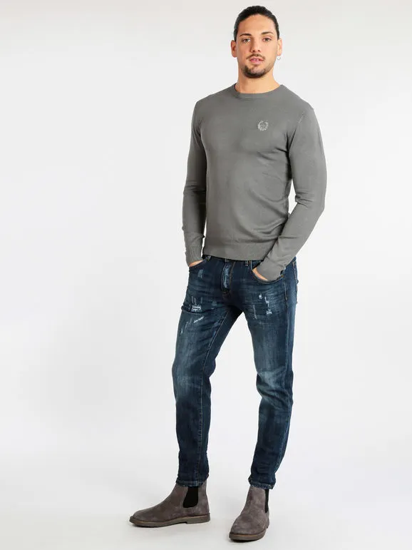Gian Marco Venturi Jersey de punto con cuello redondo para hombre