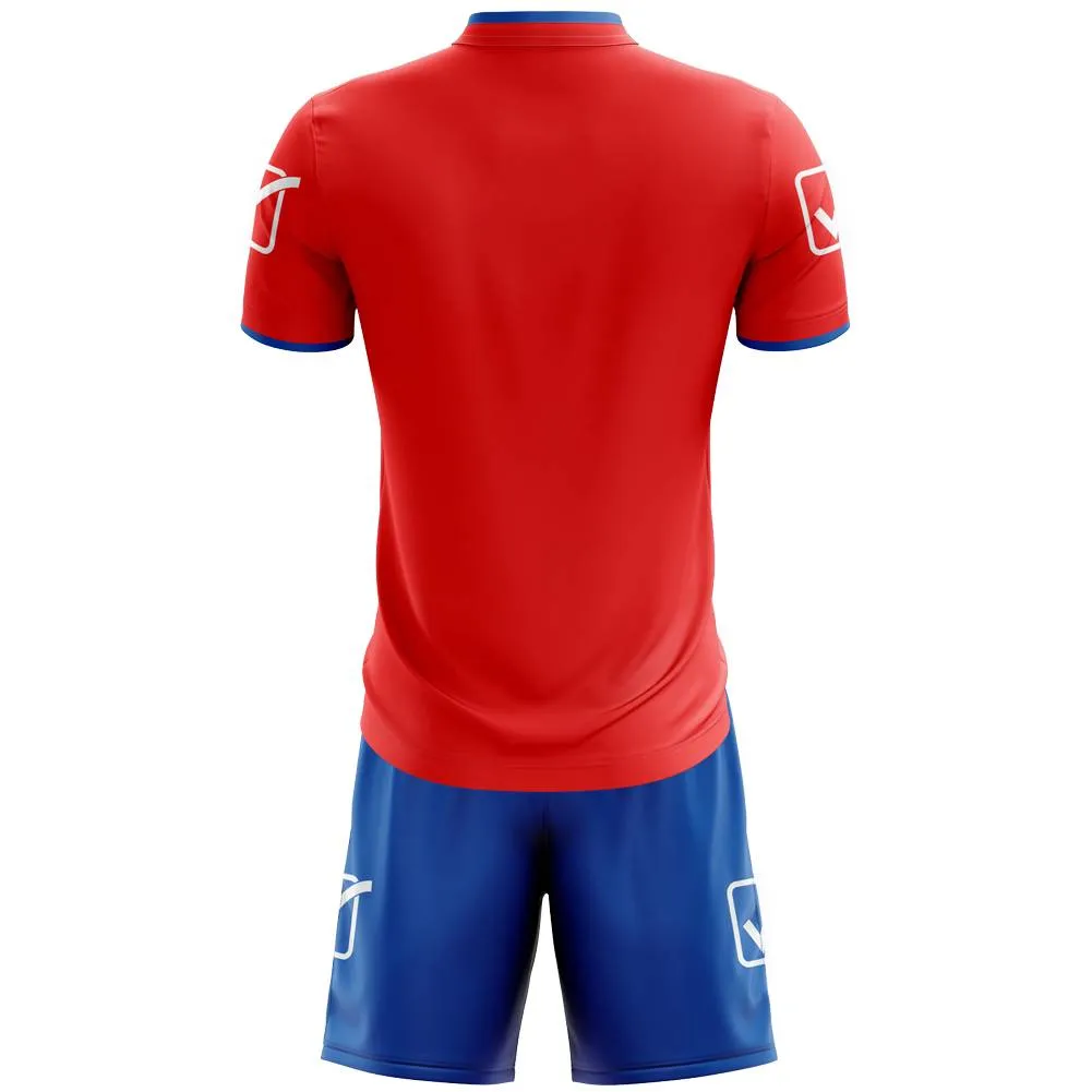 Givova Kit Campo Conjunto Camiseta + Pantalones cortos rojo / azul medio