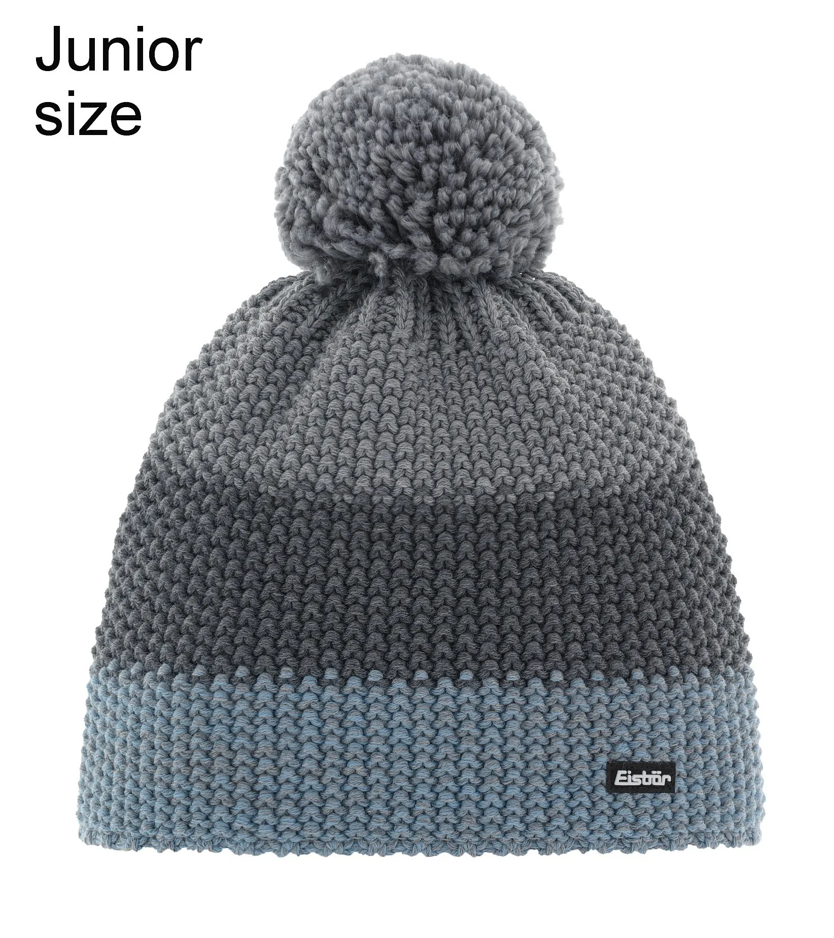 GORRA EISBäR STAR POMPON MÜ  234/STEEL BLUEMELIERT/ANTHRAZIT/GRAUMELIERT  UNISEX JUNIOR