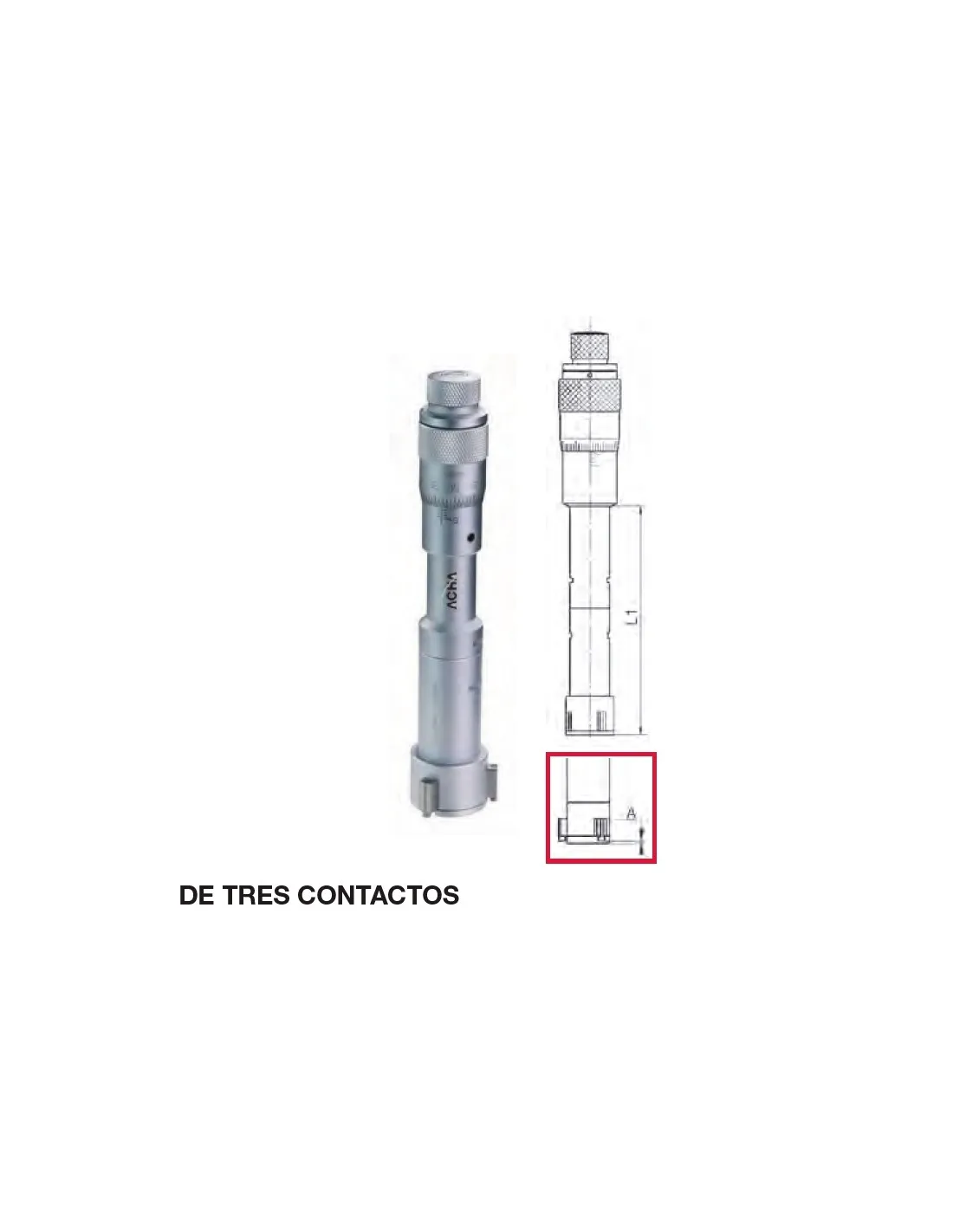 MICRóMETRO DE INTERIORES DE 3 CONTACTOS 1216MM / 0,005
