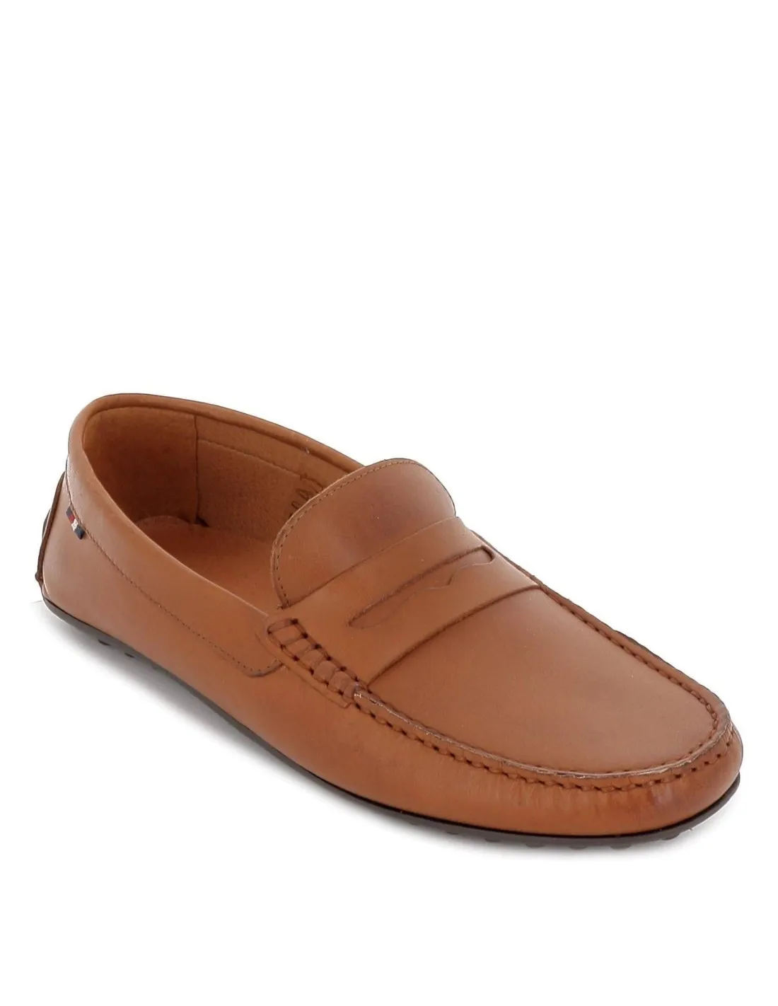 Mocasín antifaz de piel plano de hombre cuero Mesquita Shoes