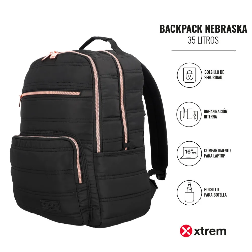Mochila para notebook 16 de mujer Nebraska negra