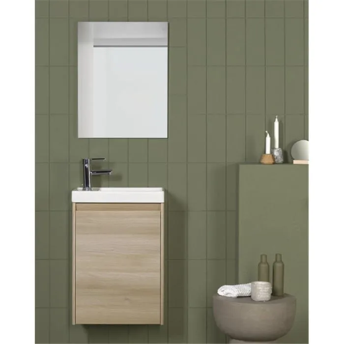 Mueble de baño y espejo Royo Enjoy Roble nórdico