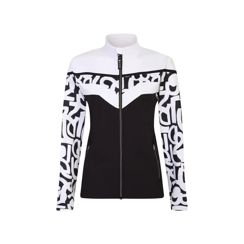 Mujer Dare2B Rocker Core Stretch Fleece (Blanco y negro Graffiti Print/Negro)